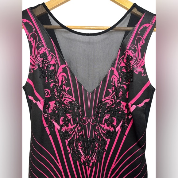 LIPSY LONDON | M | Bodycon Dress Wedding Date Event Mash Rhinestones open Back - Picture 9 of 10